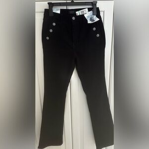 Women's black Jeans with fun rhinestone buttons 
Curve Appeal size 8/29